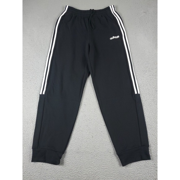 adidas Other - Adidas Mens Climalite Track Pants Black White Stripe Joggers Size Medium